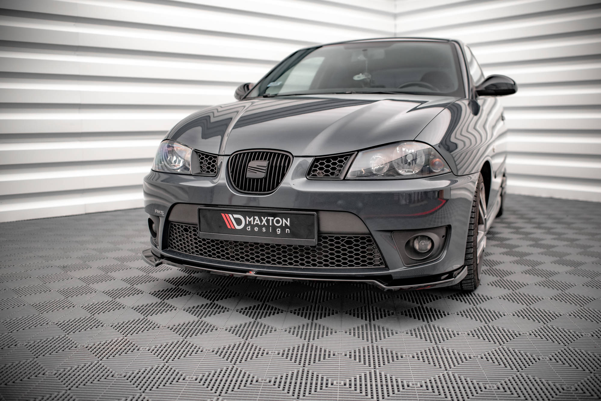 Street+ Spoilerlippe Front Ansatz V.3 passend für Seat Ibiza CUPRA Mk3 schwarz Hochglanz
