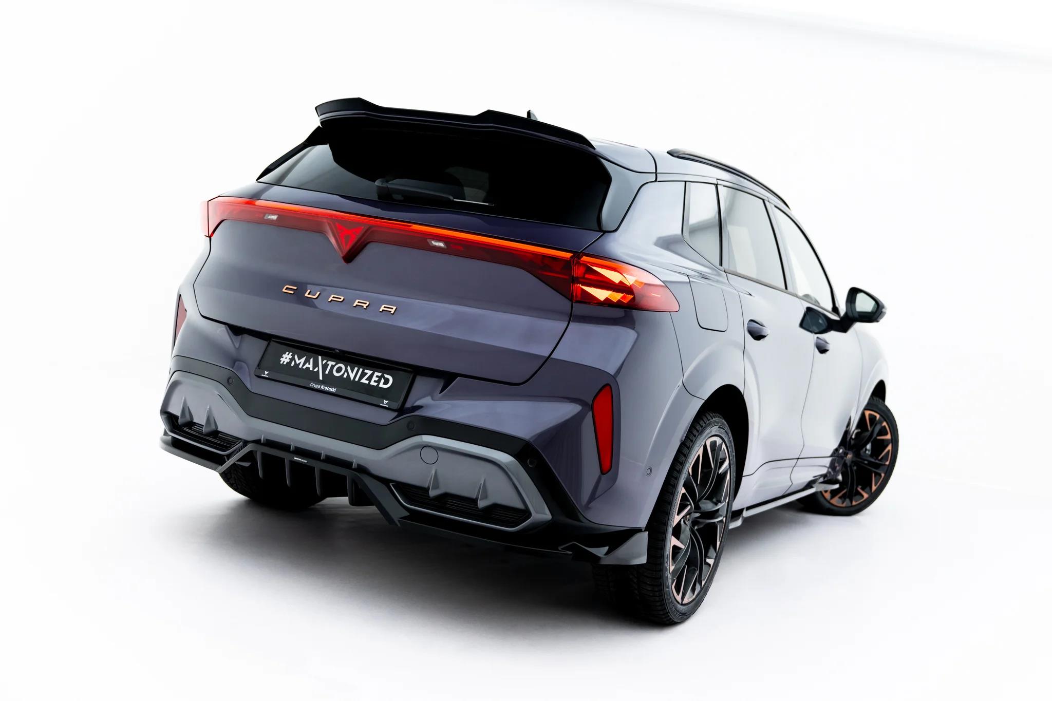 Diffusor Heckansatz passend für V.3 Cupra Terramar Mk1 mit AHK schwarz Hochglanz