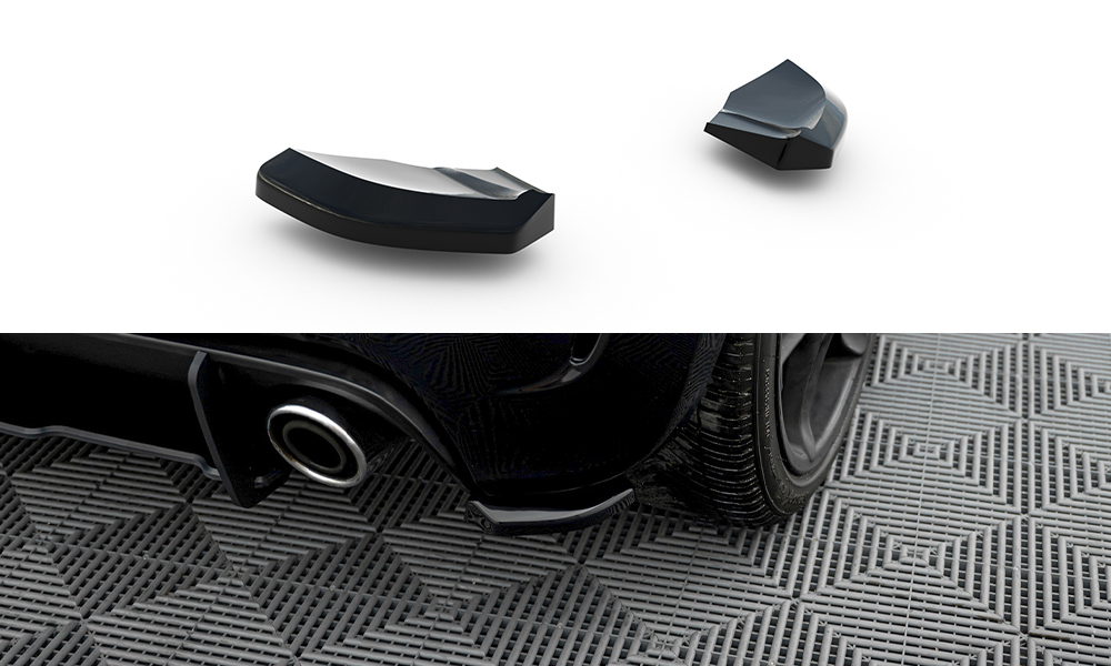 Diffusor Flaps V.2 passend für ABARTH 500 Mk1 schwarz Hochglanz