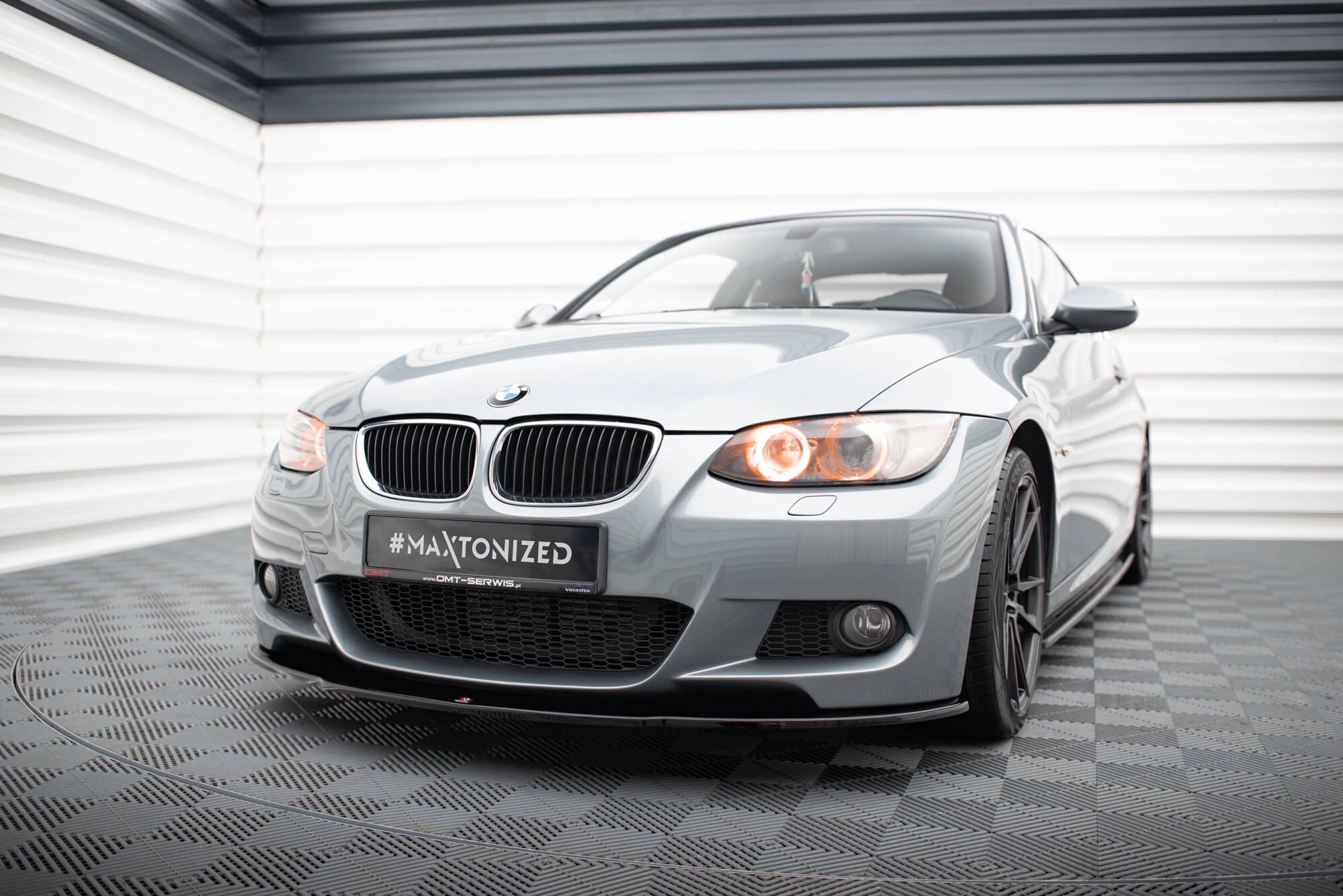 Street+ Spoilerlippe Front Ansatz passend für BMW 3er M-Paket E92 schwarz Hochglanz