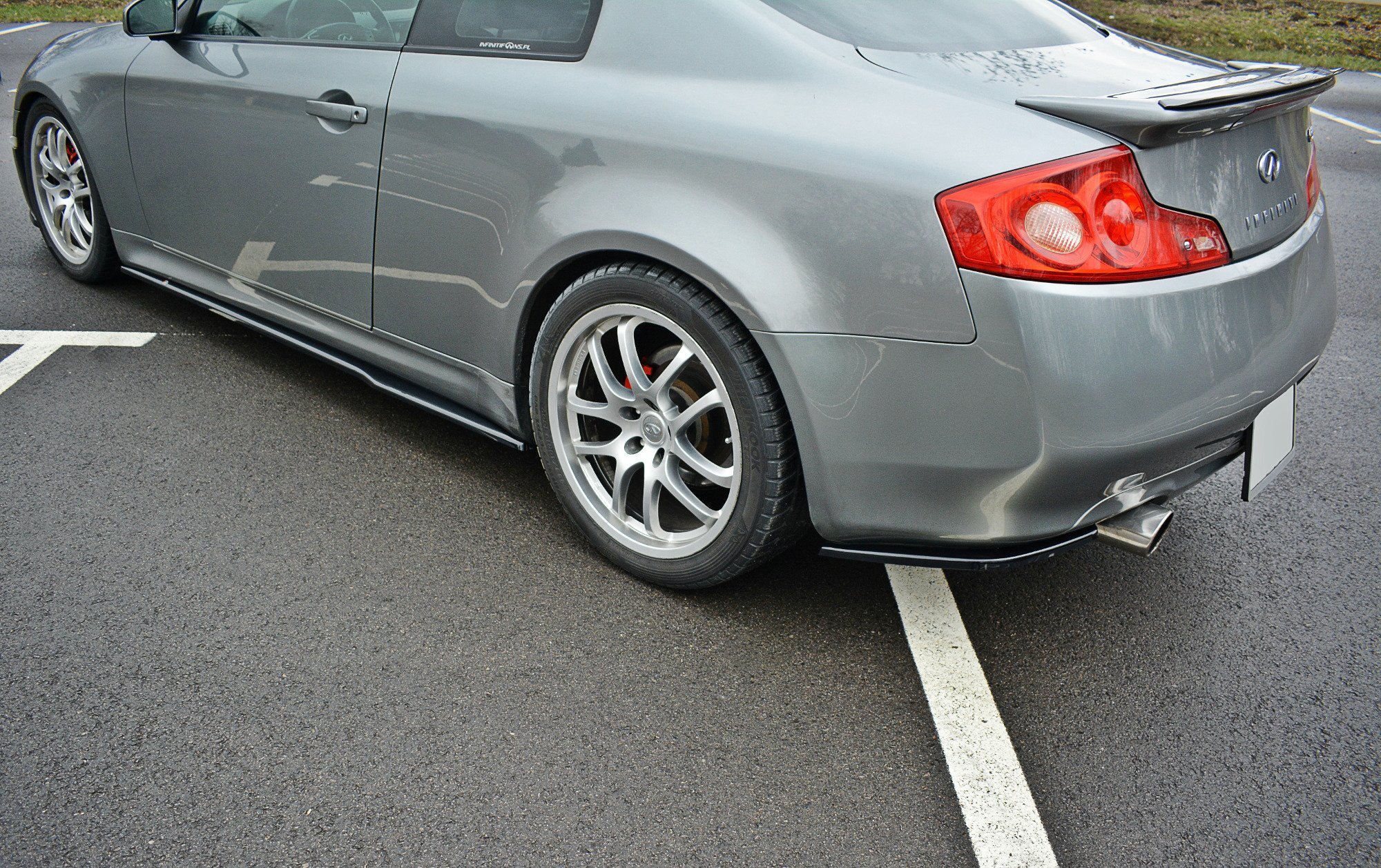 Diffusor Flaps passend für INFINITI G35 Coupe schwarz Hochglanz