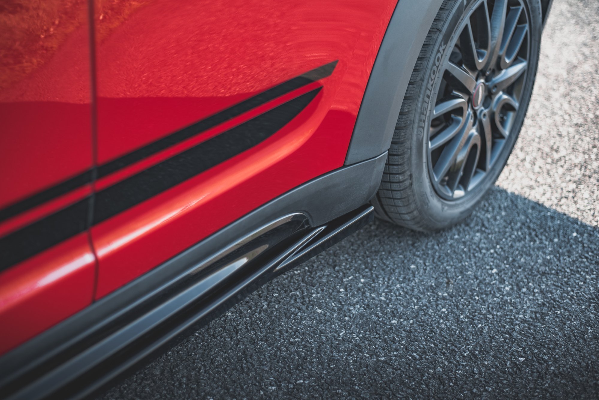 Street+ Seitenschweller Leisten passend für Mini Countryman Mk2 F60 JCW schwarz matt