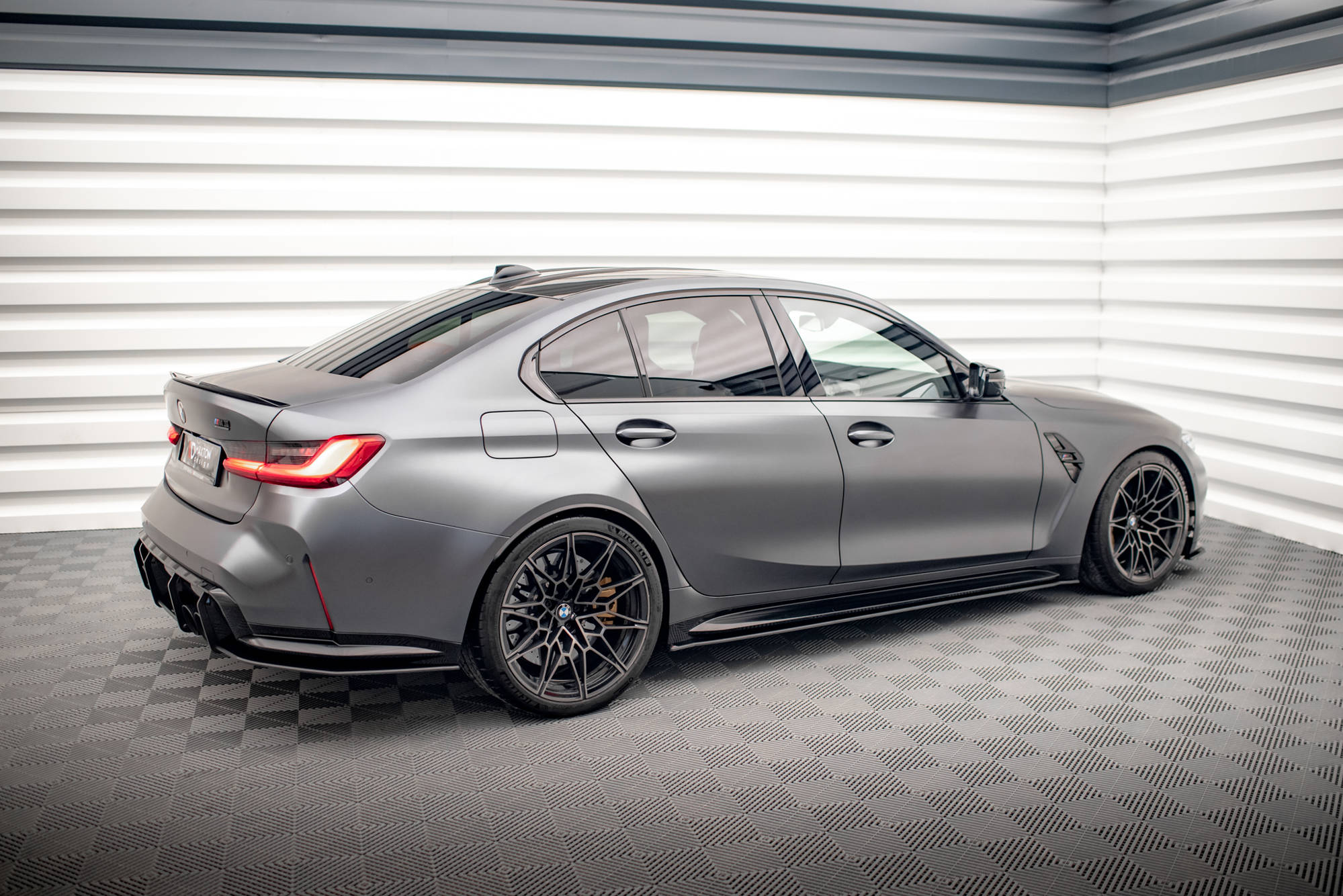 Street Pro Seitenschweller Leisten passend für BMW M3 G80 rot