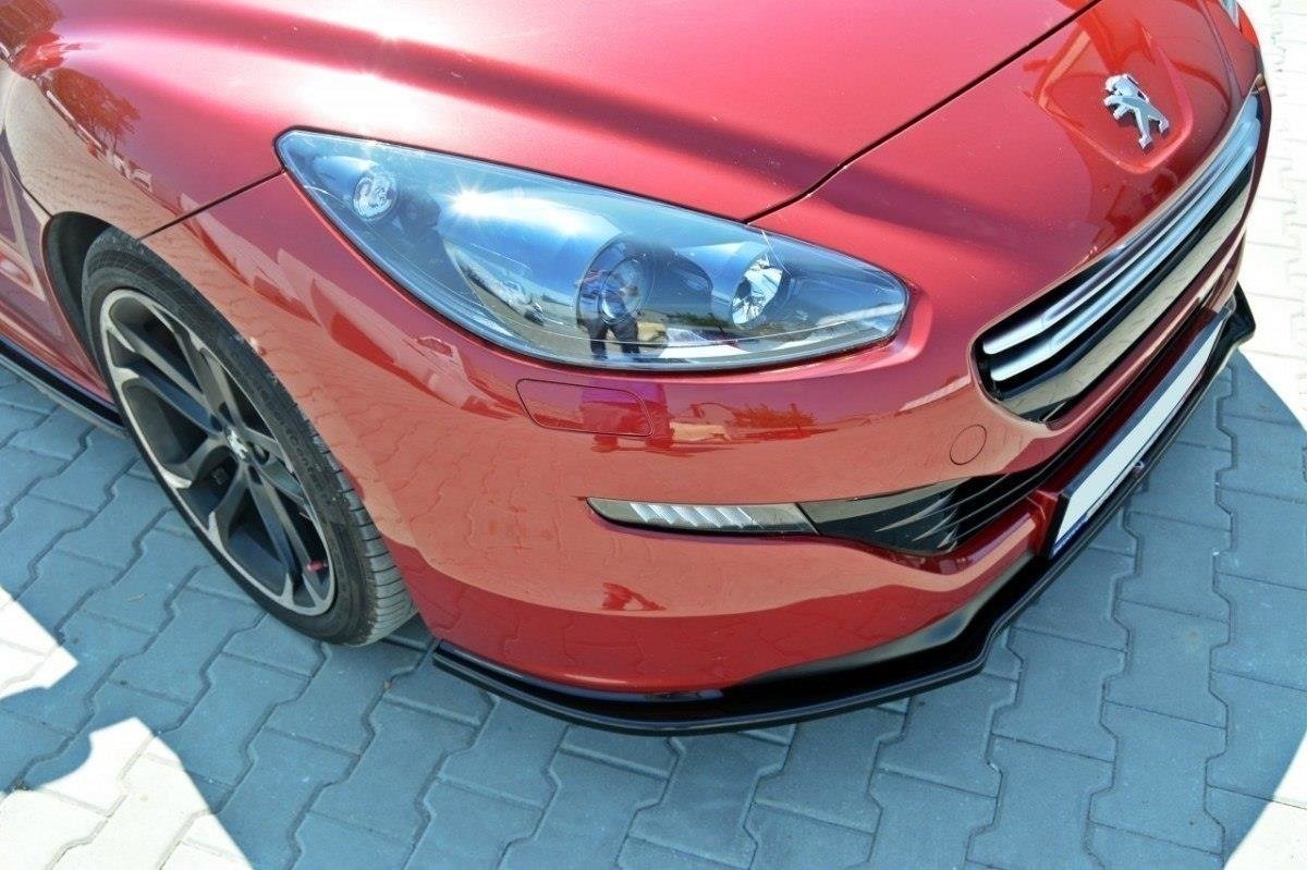 Street+ Spoilerlippe Front Ansatz V.1 passend für Peugeot RCZ Mk1 FL schwarz Hochglanz