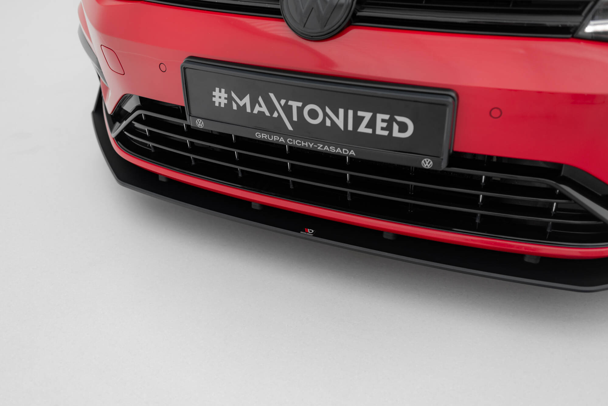 Street Pro Spoilerlippe Front Ansatz V.2 passend für VW Golf 7 R FL rot