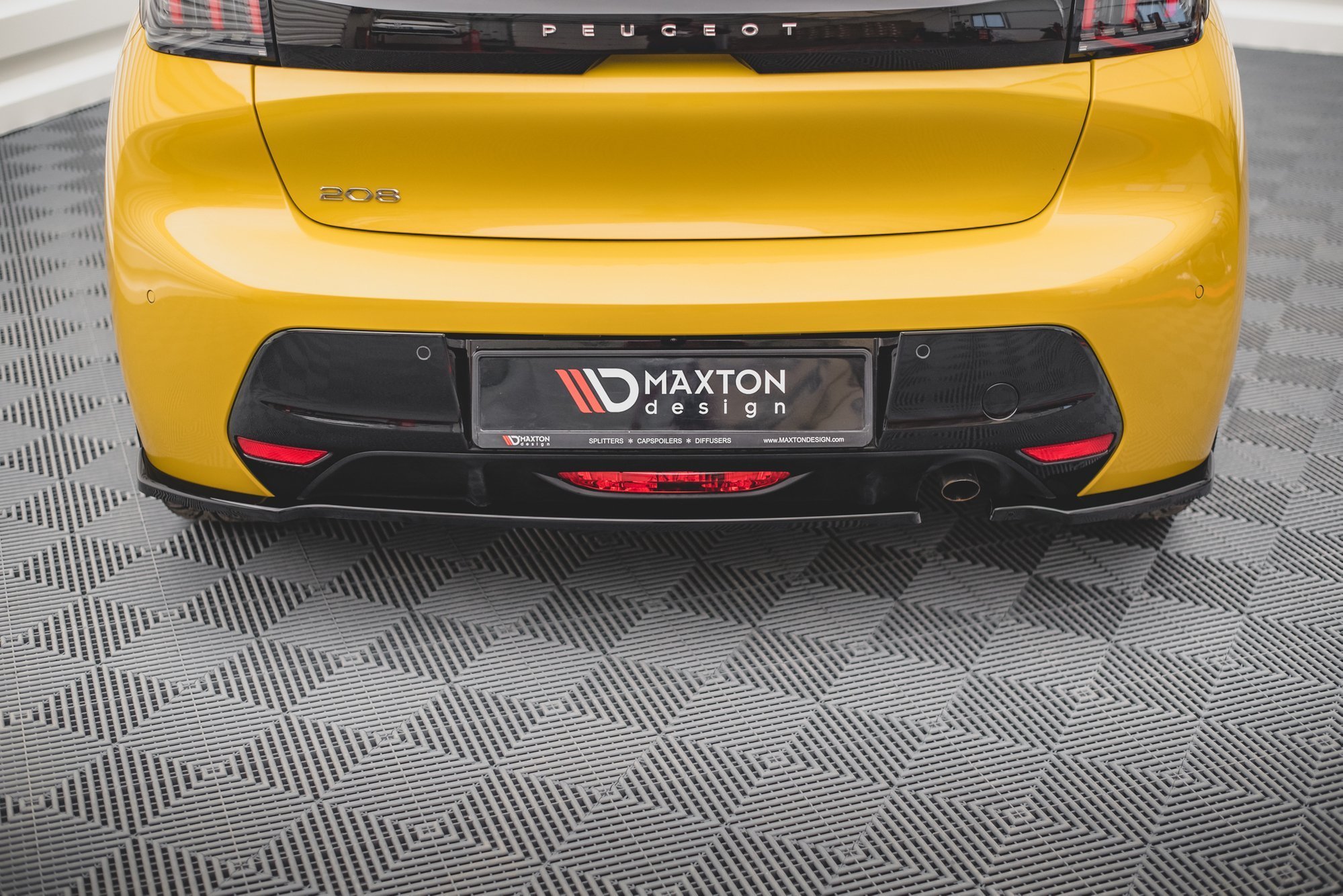 Street+ Heck Ansatz Flaps passend für Peugeot 208 Mk2 schwarz Hochglanz