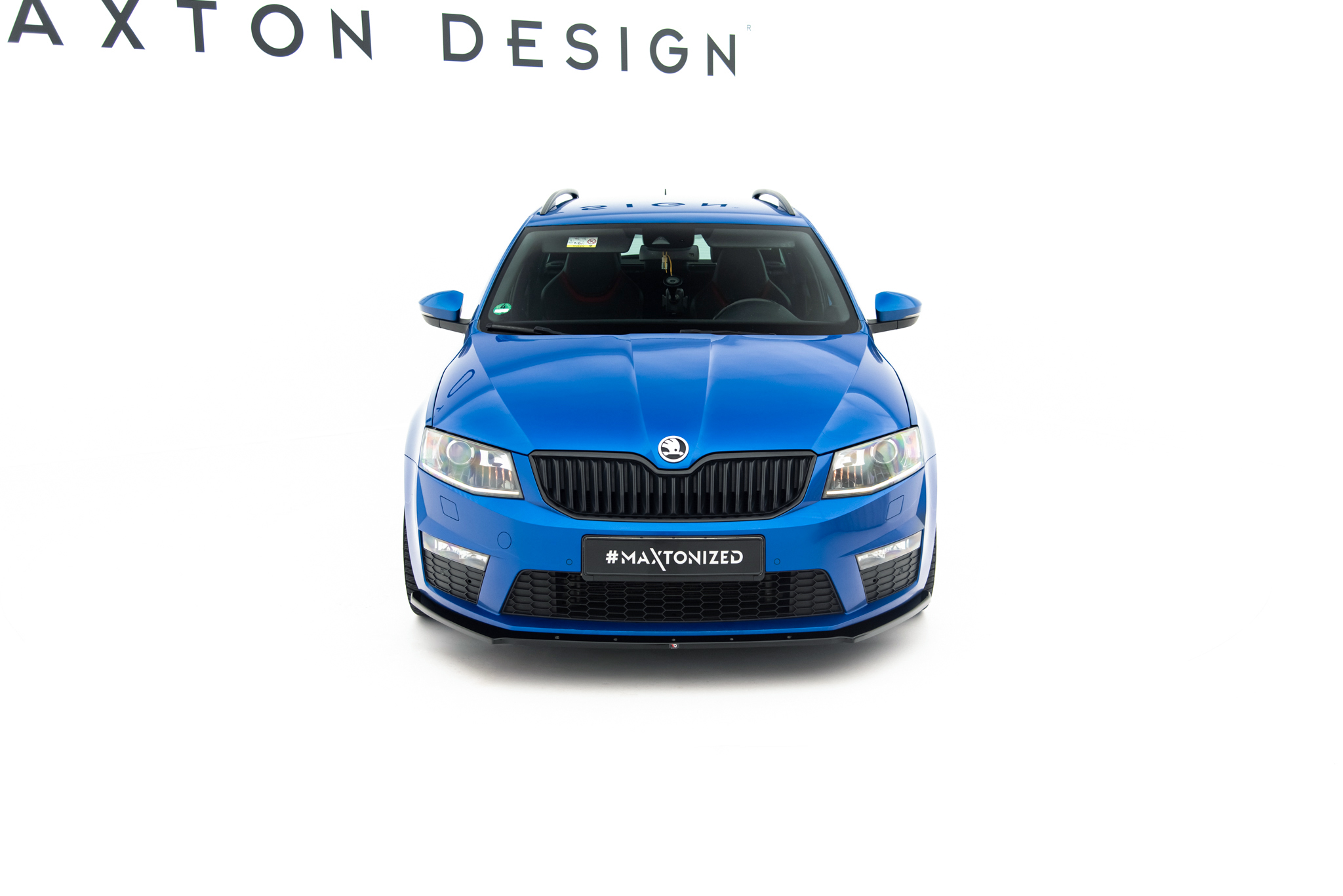 Street+ Spoilerlippe Front Ansatz V.1 passend für Skoda Octavia RS Mk3 schwarz Hochglanz