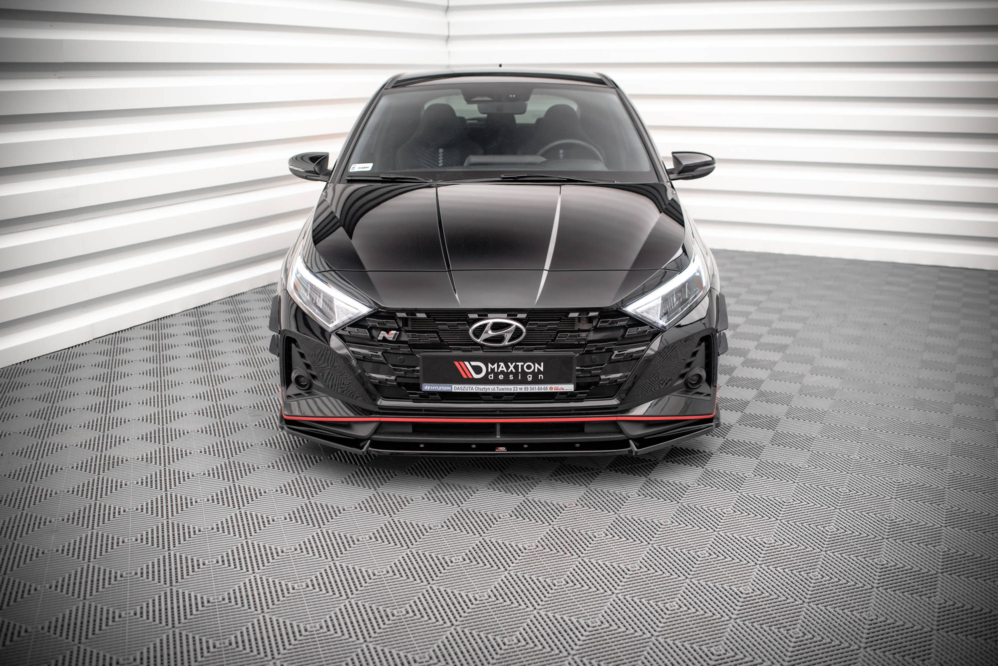 Street+ Spoilerlippe Front Ansatz V.2 passend für Hyundai I20 N Mk3 schwarz Hochglanz