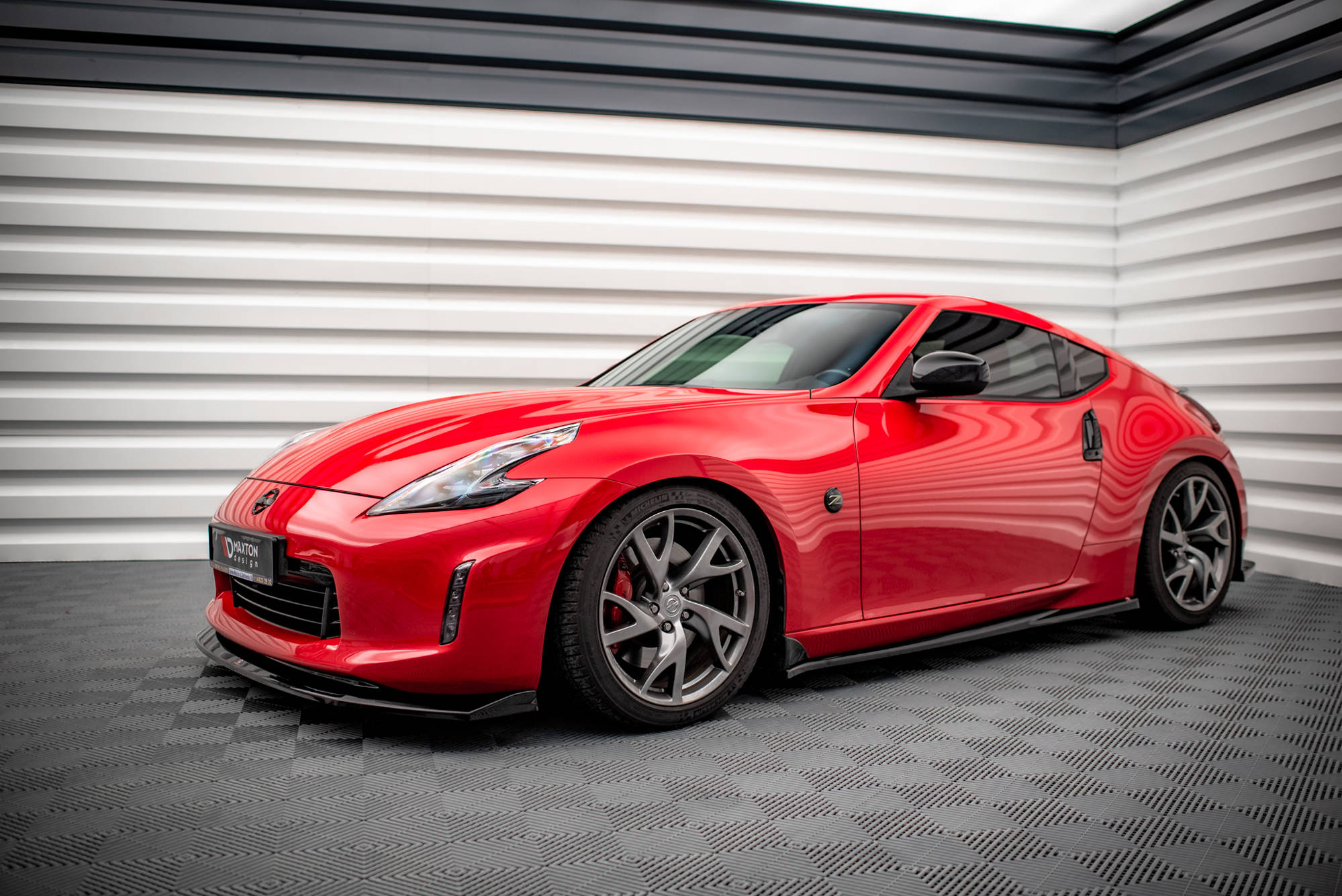 Street+ Seitenschweller Leisten V.2 passend für Nissan 370Z schwarz Hochglanz