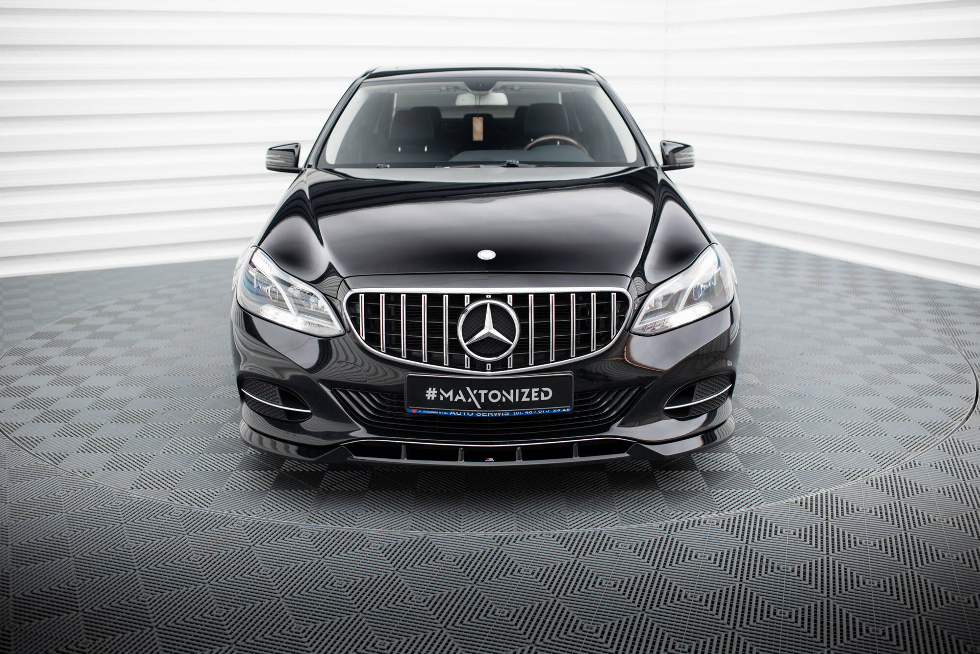 Street+ Spoilerlippe Front Ansatz passend für Mercedes E W212 FL schwarz Hochglanz