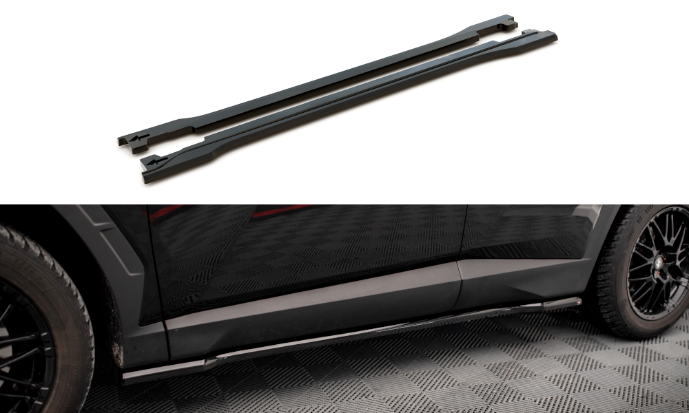 Street+ Seitenschweller Leisten passend für Hyundai Tucson Mk4 schwarz Hochglanz
