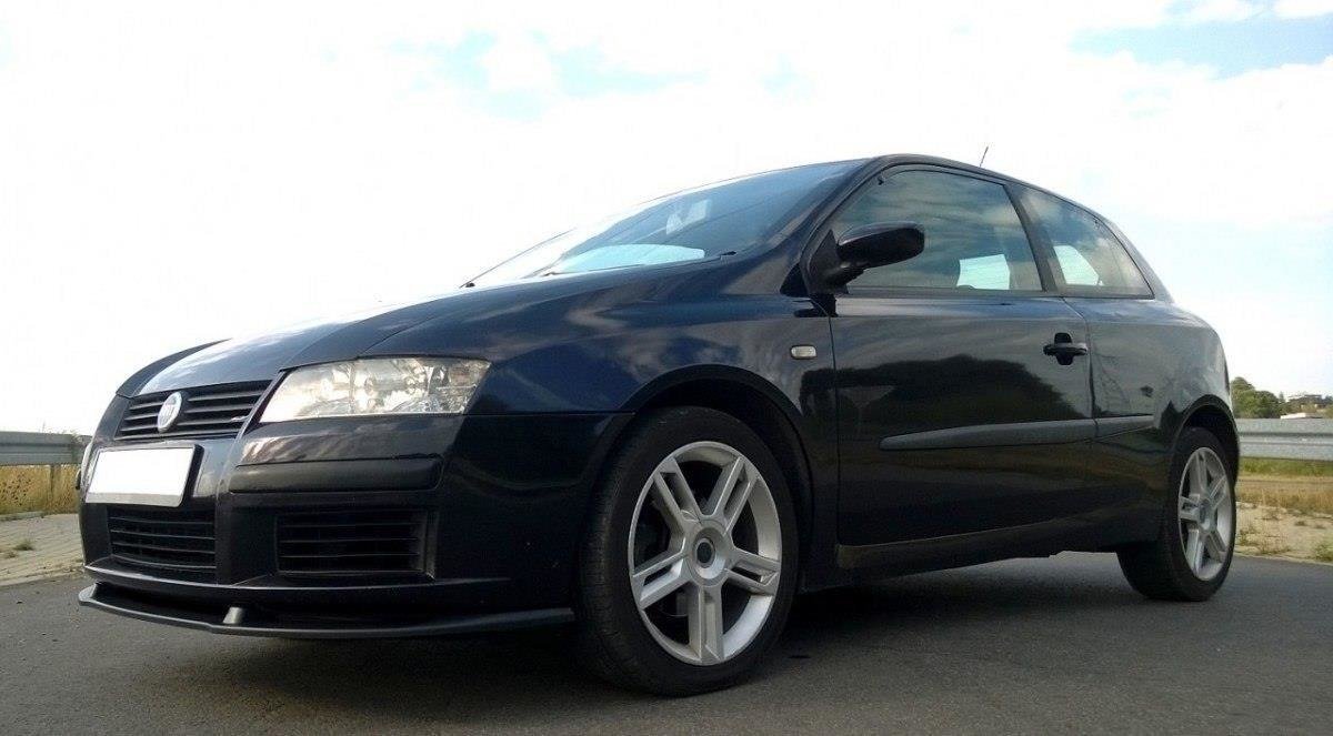 Street+ Spoilerlippe Front Ansatz passend für Fiat Stilo 3 Türer schwarz Hochglanz