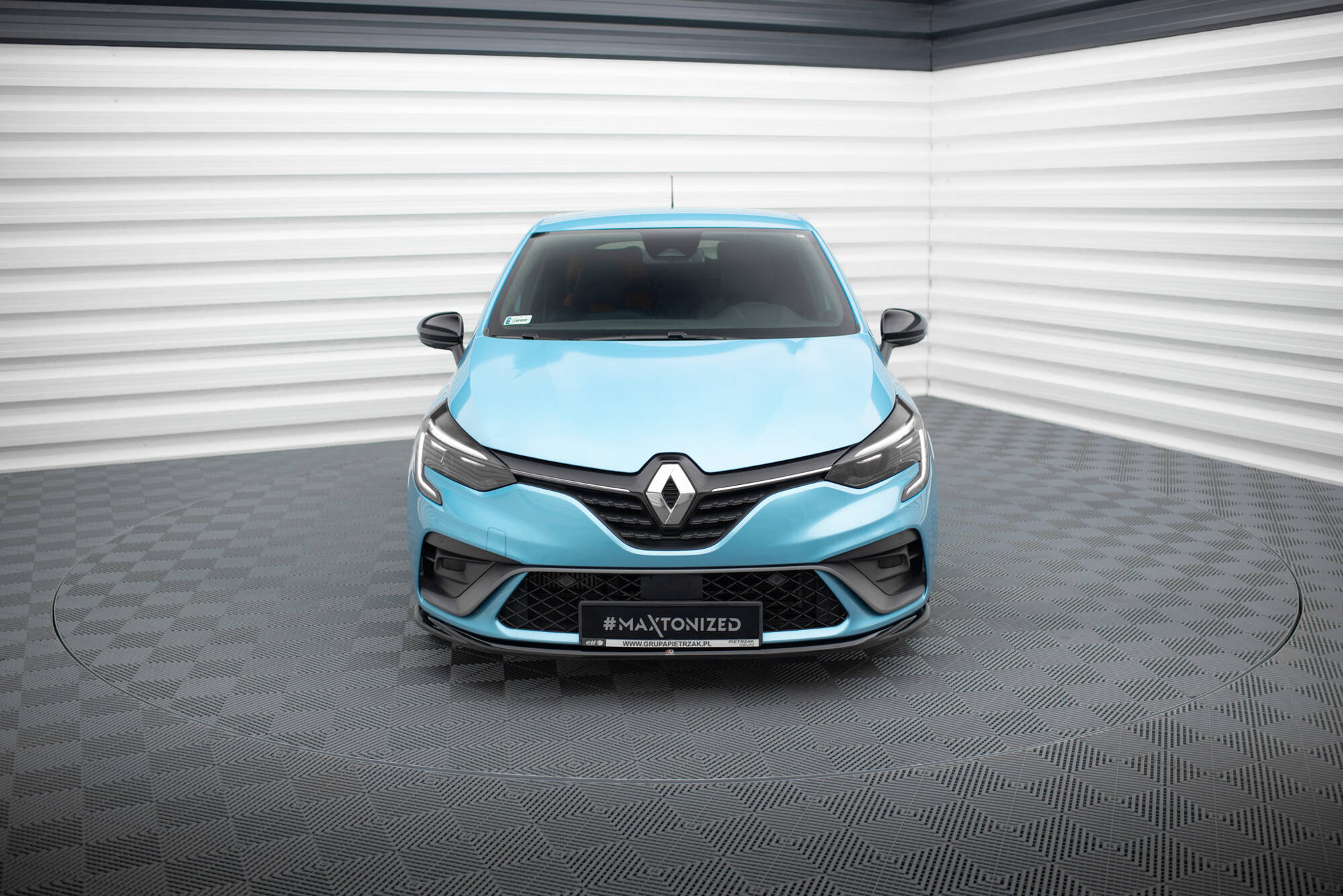 Street+ Spoilerlippe Front Ansatz V.2 passend für Renault Clio R.S. Line Mk5 schwarz Hochglanz