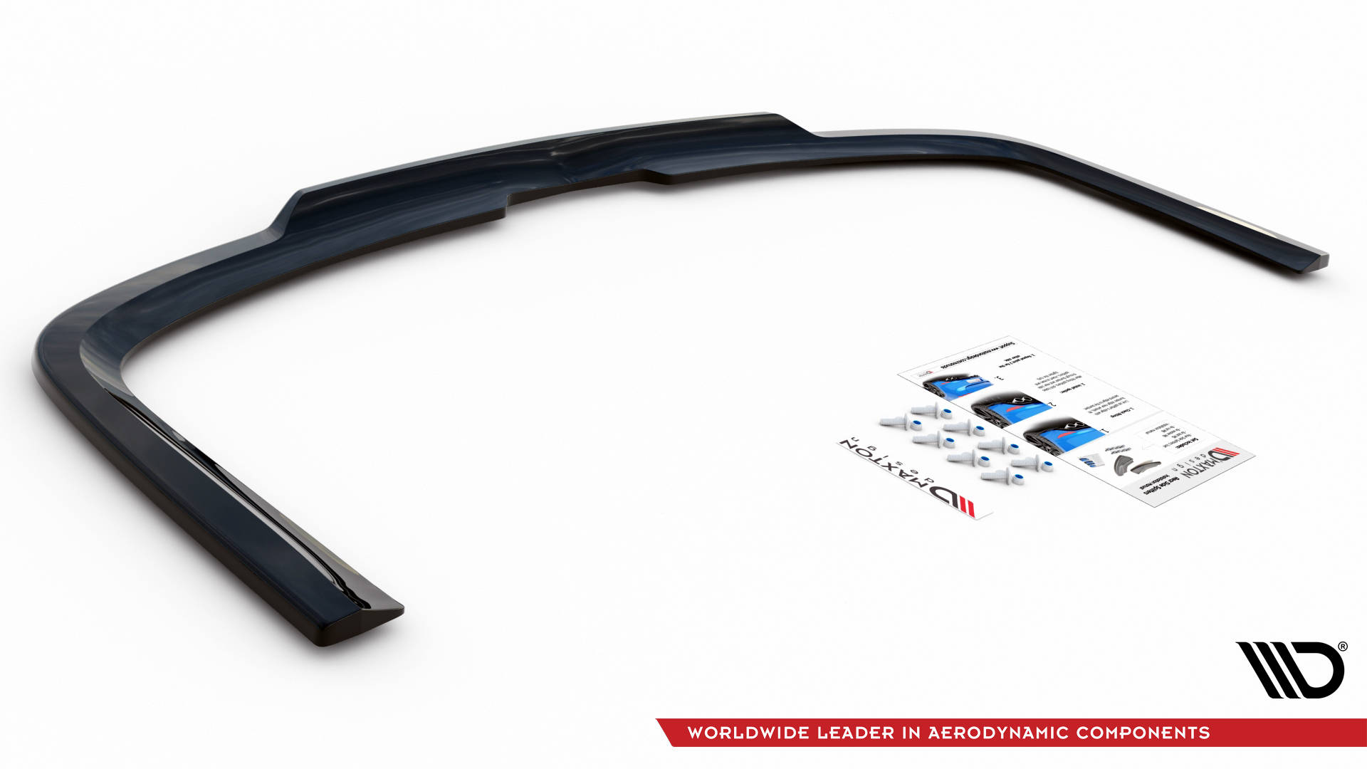 Street+ Mittlerer Diffusor Heck Ansatz passend für VW Caddy Long Mk3 FL schwarz Hochglanz