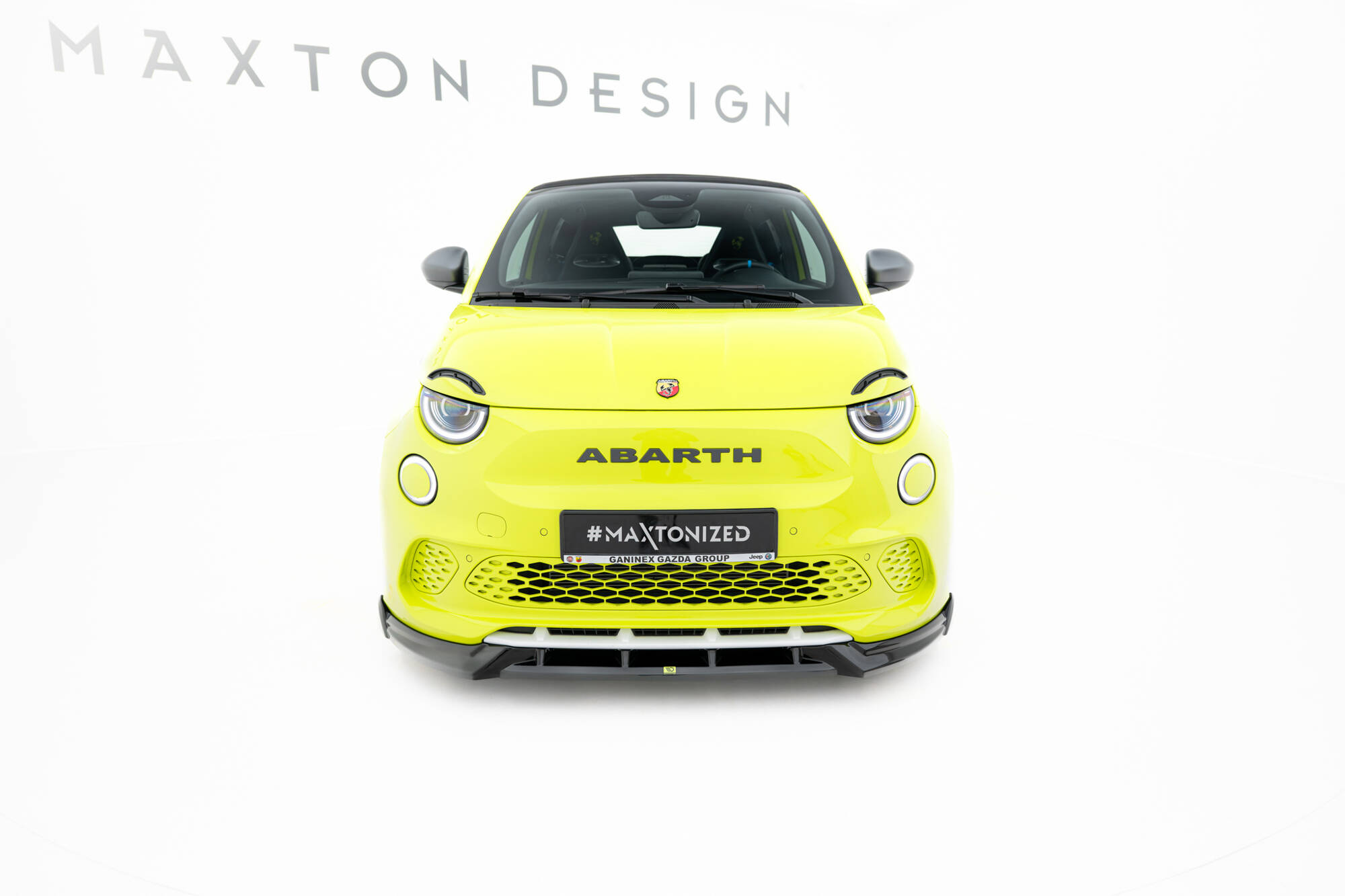 Frontlippe passend für ABARTH 500e schwarz Hochglanz