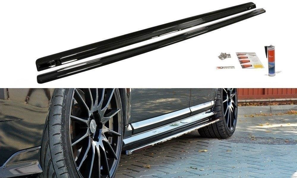 Street+ Seitenschweller Leisten passend für Volvo V50F R-Design schwarz Hochglanz