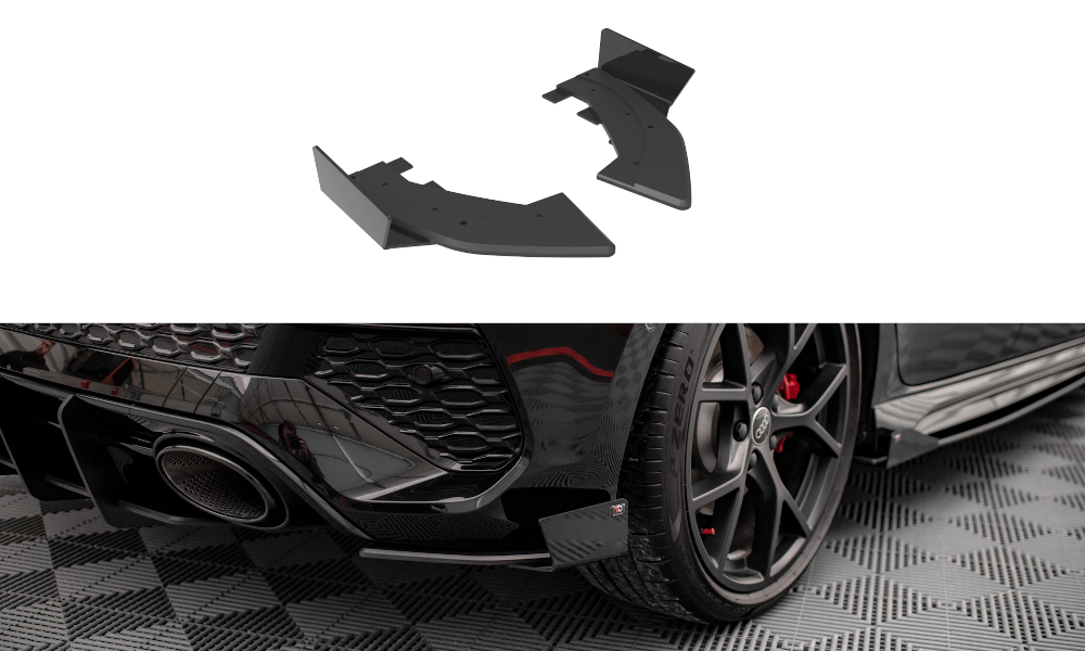 Street Pro Heck Ansatz Flaps passend für Audi RS3 Sportback 8Y schwarz Hochglanz