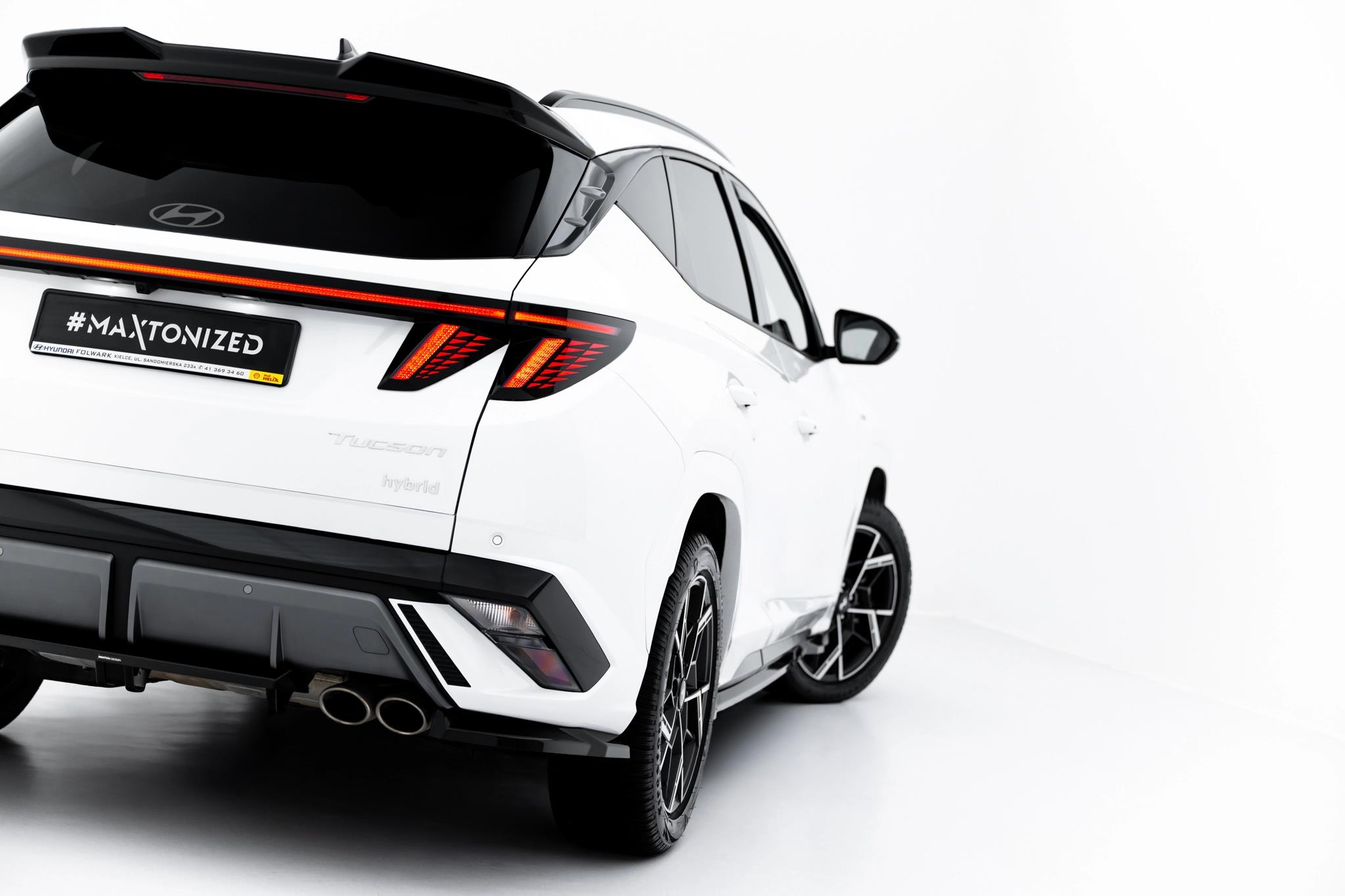 Diffusor Heckansatz passend für Hyundai Tucson N-Line Mk4 Facelift schwarz Hochglanz