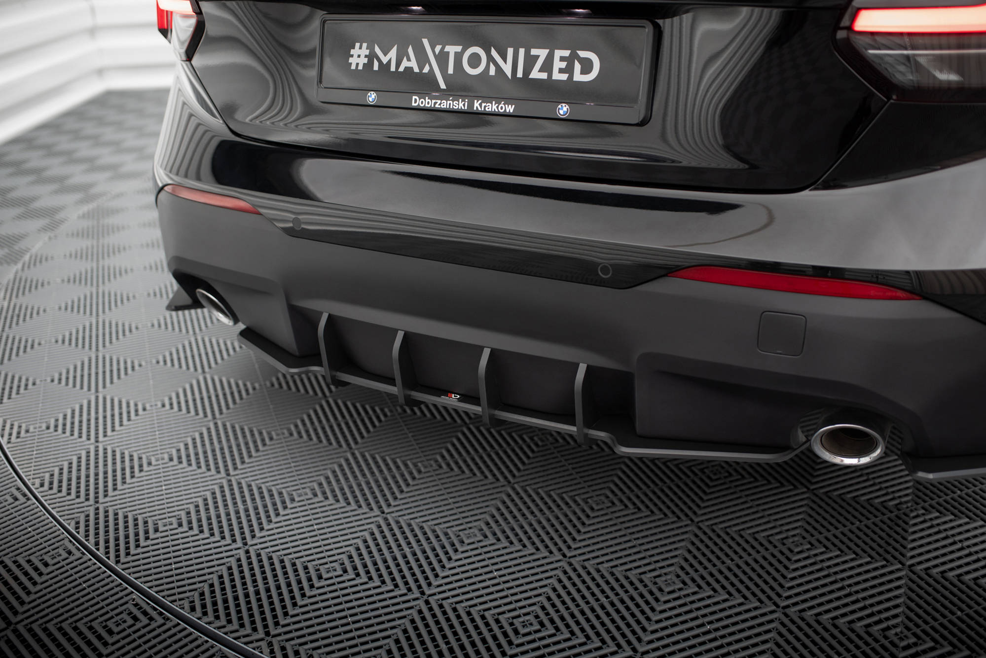 Street Pro Heckschürze Heck Ansatz Diffusor passend für BMW 2 Coupe G42 rot