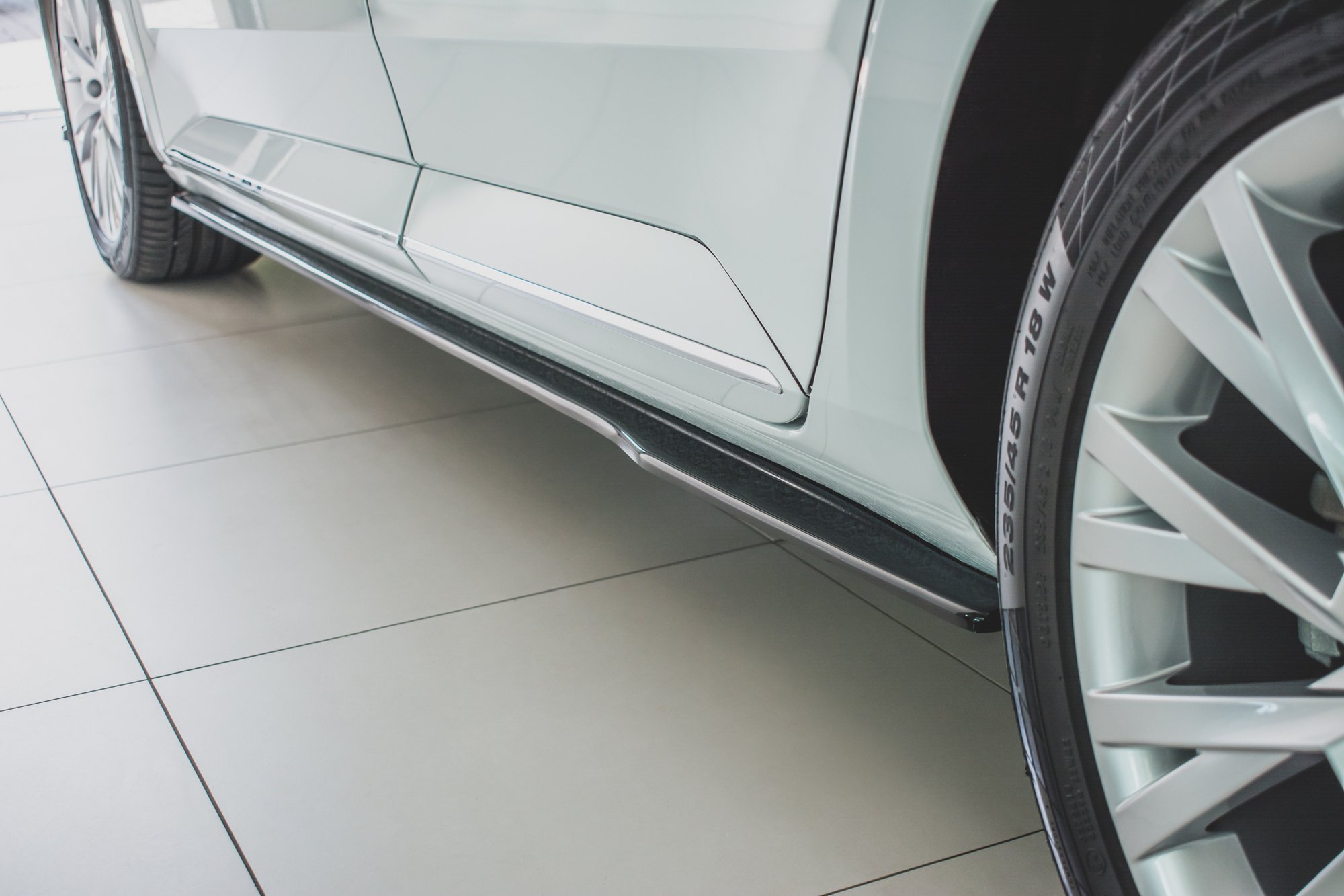 Seitenschweller Ansatz für Skoda Superb Liftback / Combi Mk3 Facelift schwarz Hochglanz
