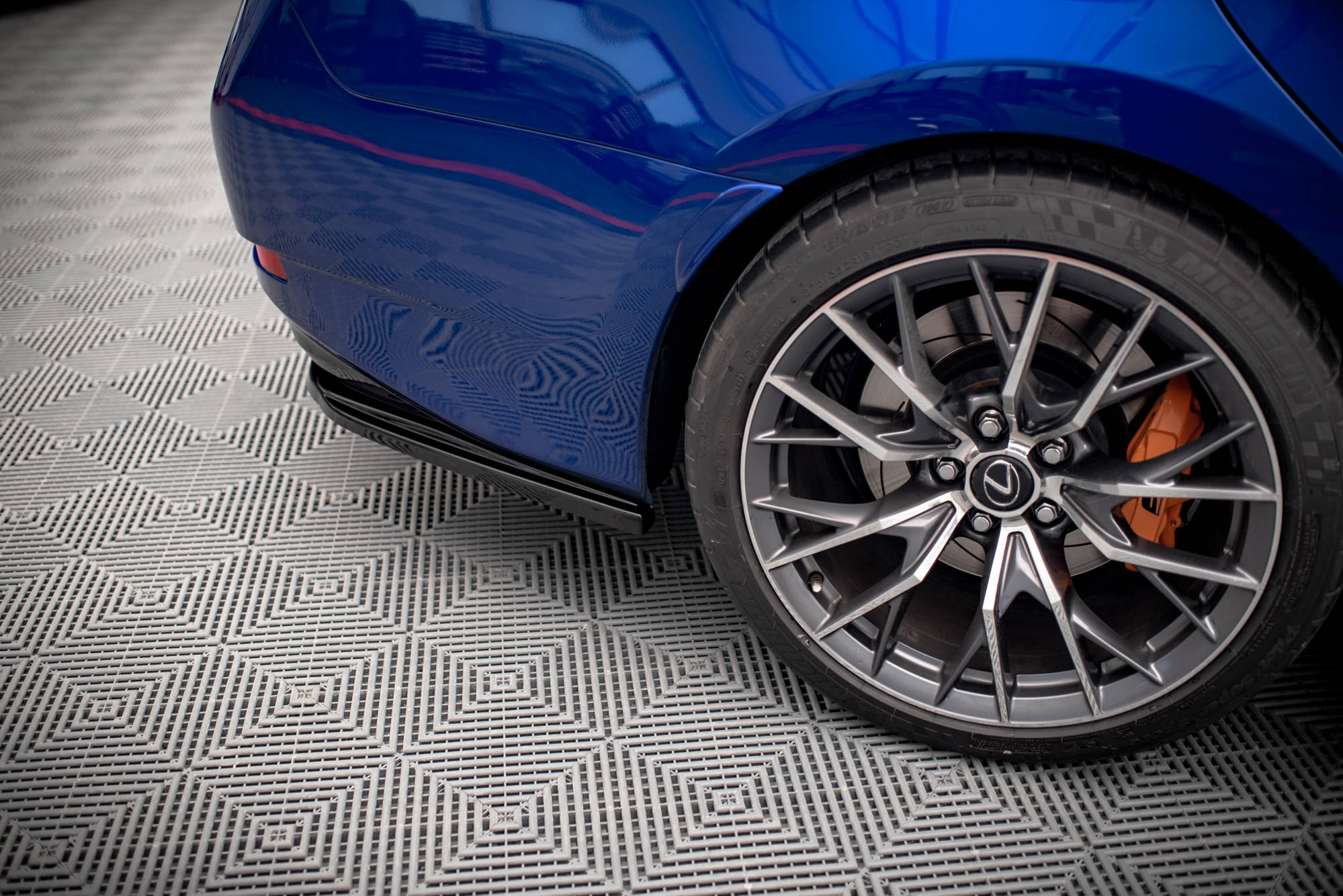 Street+ Heck Ansatz Flaps passend für Lexus GS F Mk4 FL schwarz Hochglanz