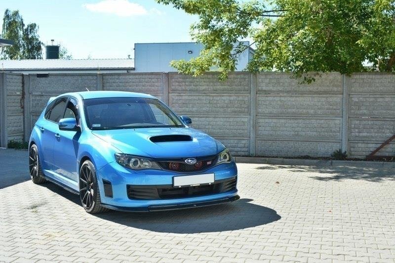 Street+ Spoilerlippe Front Ansatz V.2 passend für Subaru Impreza WRX STI Mk3 schwarz Hochglanz