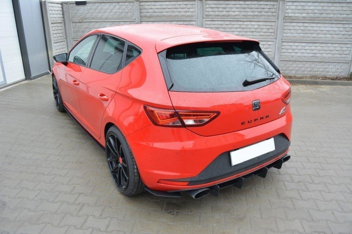 Diffusor für SEAT LEON III CUPRA Diffusor Heck Ansatz für Heckschürze für & Heck Ansatz Flaps