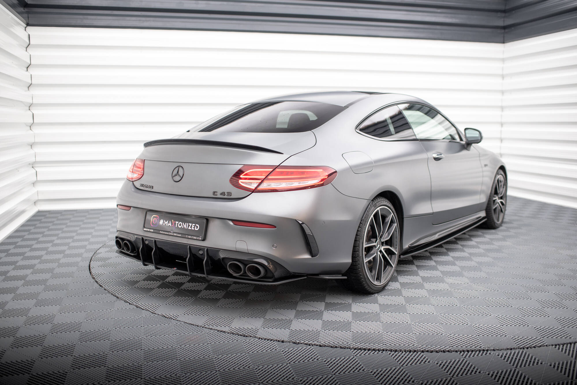 Street Pro Heck Ansatz Flaps passend für Mercedes-AMG C43 Coupe C205 FL rot