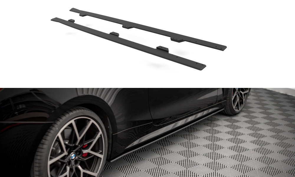 Street Pro Seitenschweller Leisten passend für BMW 4er M-Paket G22 rot