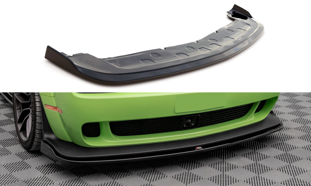 Street+ Spoilerlippe Front Ansatz passend für Dodge Challenger SRT Hellcat Widebody Mk3 schwarz Hochglanz