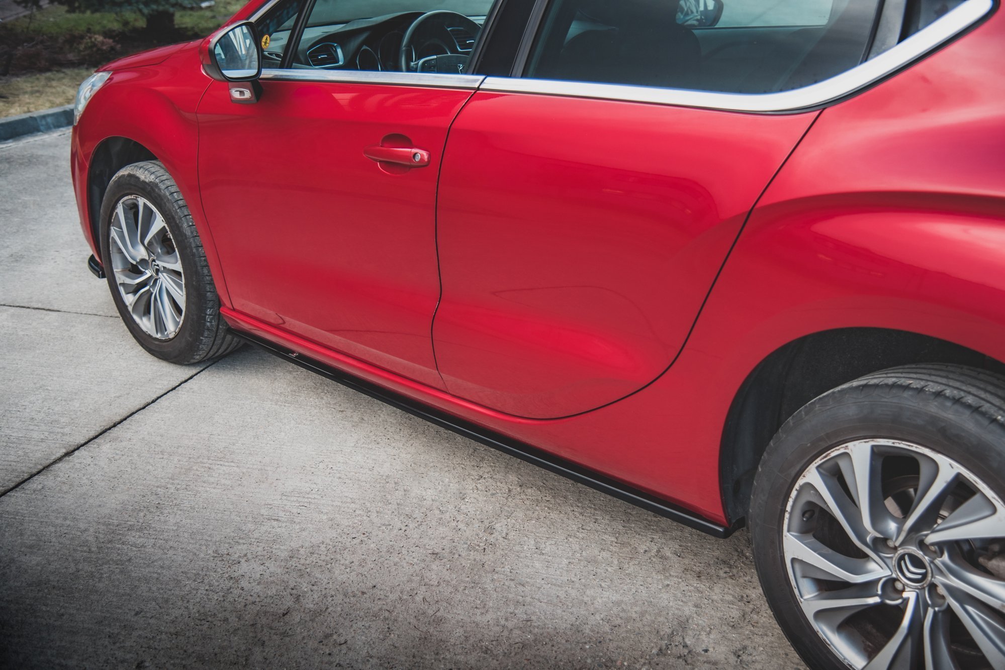 Street+ Seitenschweller Leisten passend für Citroen DS4 schwarz Hochglanz