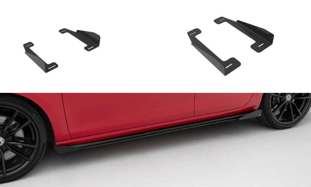 Seitenschweller Flaps passend für VW Golf R / R-Line Mk7 FL schwarz Hochglanz