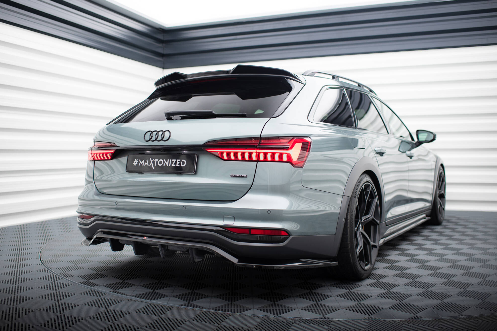 Heck Spoiler Aufsatz Abrisskante 3D passend fürAudi A6 Avant / A6 Allroad / A6 S-Line Avant / S6 Avant C8 / C8 FL schwarz Hochglanz