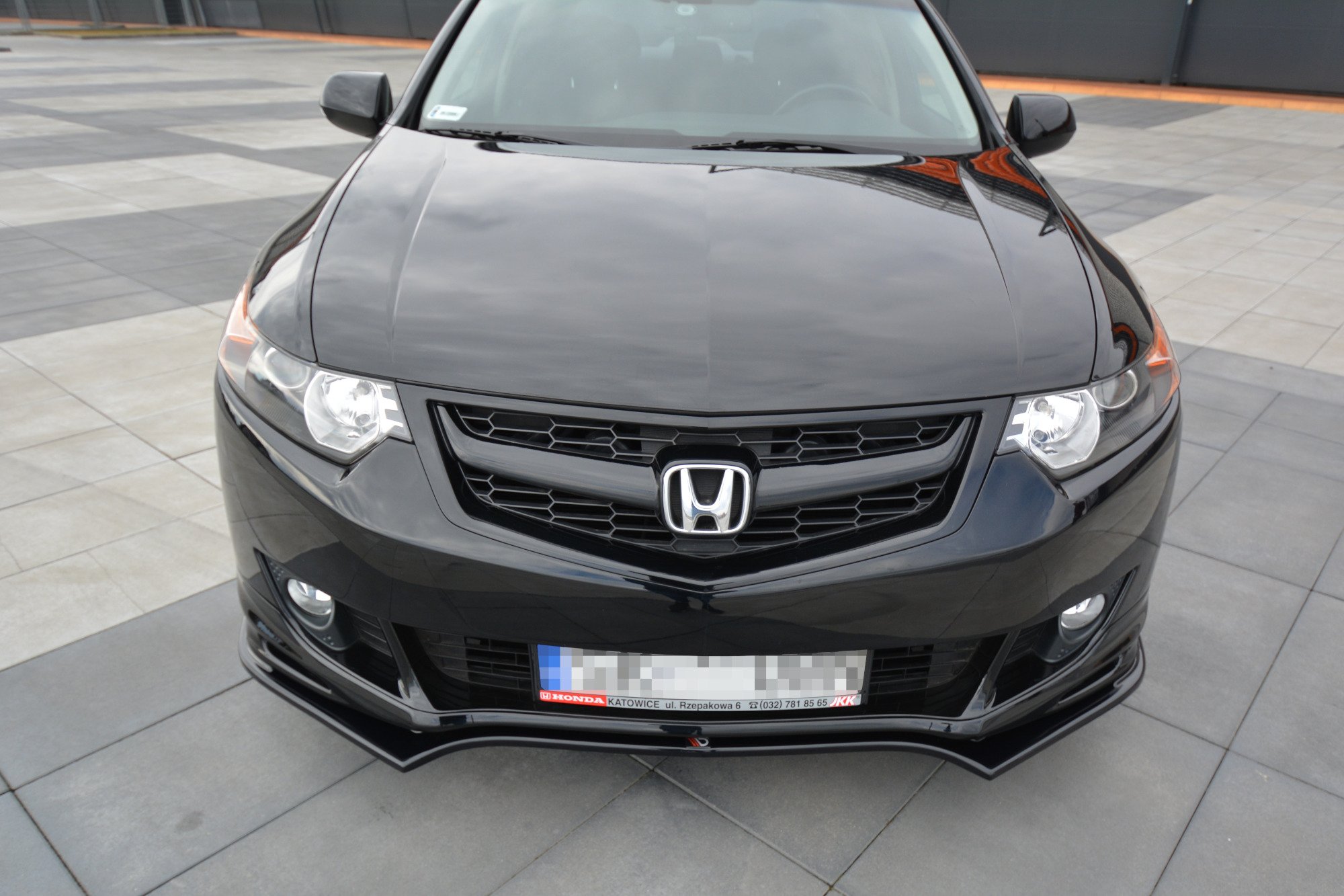 Front Ansatz für HONDA ACCORD MK.8 TYPE-S CU-Serie vor Facelift SEDAN schwarz Hochglanz