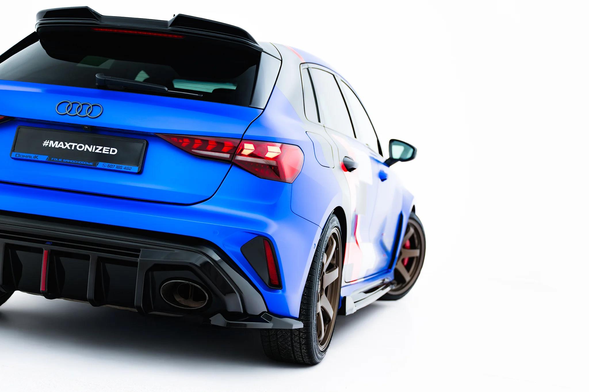 Diffusor Flaps V.1 passend für Audi RS3 Sportback 8Y Facelift schwarz Hochglanz