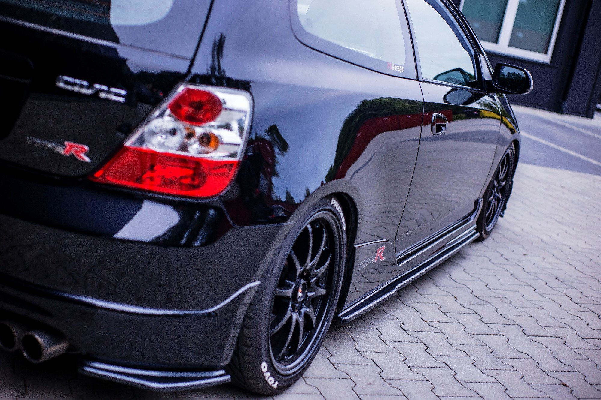 Seitenschweller Ansatz für HONDA CIVIC EP3 MK7 TYPE-R/S FACELIFT schwarz Hochglanz