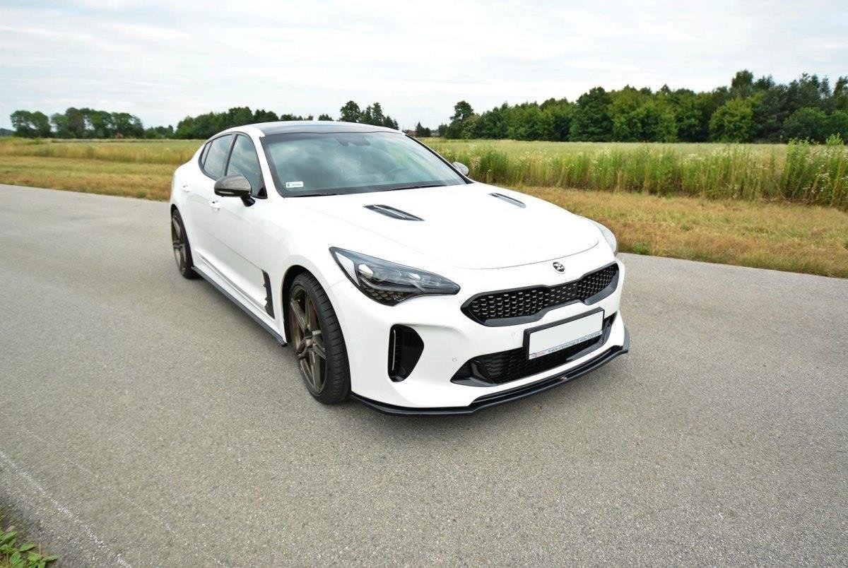 Front Ansatz V.2 für Kia Stinger GT / GT-Line / Standard Mk1 schwarz Hochglanz