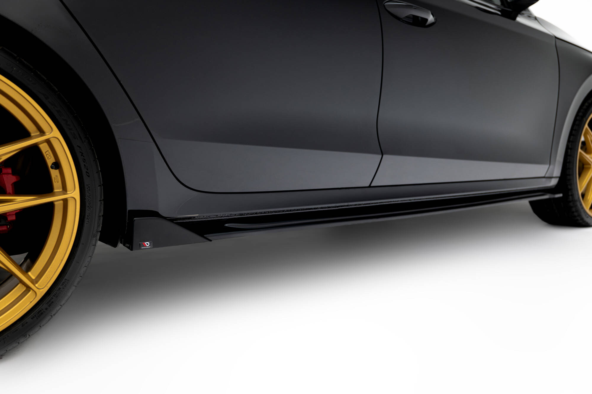 Street+ Seitenschweller Leisten V.4 passend für Skoda Octavia RS Liftback / Combi Mk4 schwarz Hochglanz