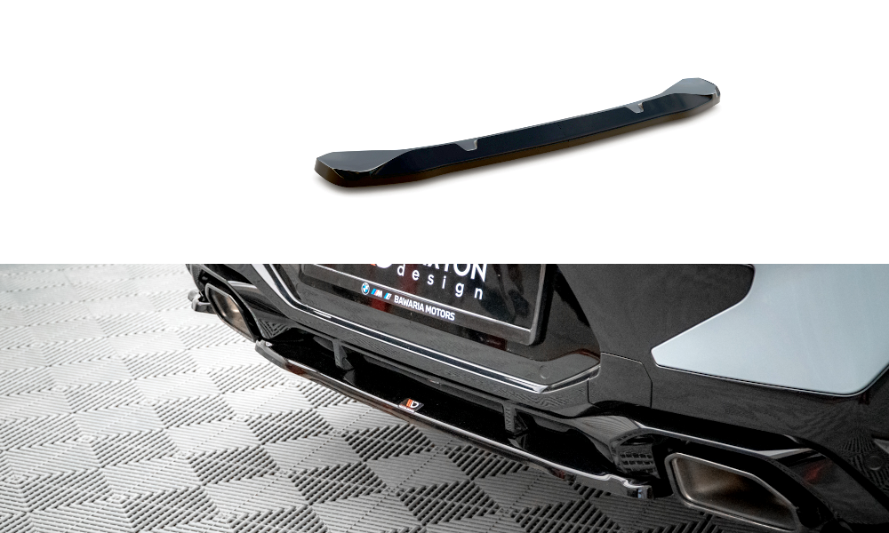 Street+ Mittlerer Diffusor Heck Ansatz passend für BMW X4 M-Paket G02 FL schwarz Hochglanz