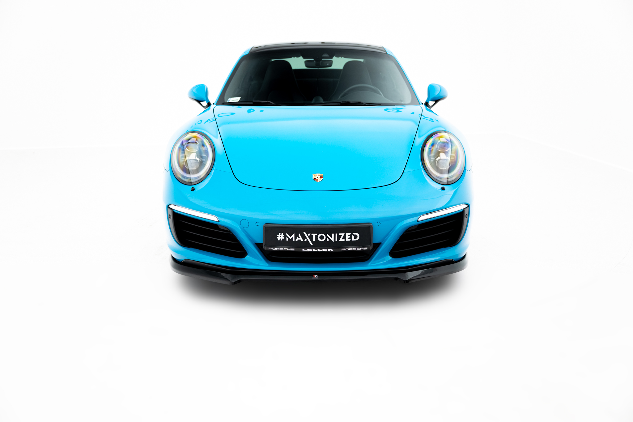 Front Ansatz V.1 für Porsche 911 Carrera 991 Facelift schwarz Hochglanz