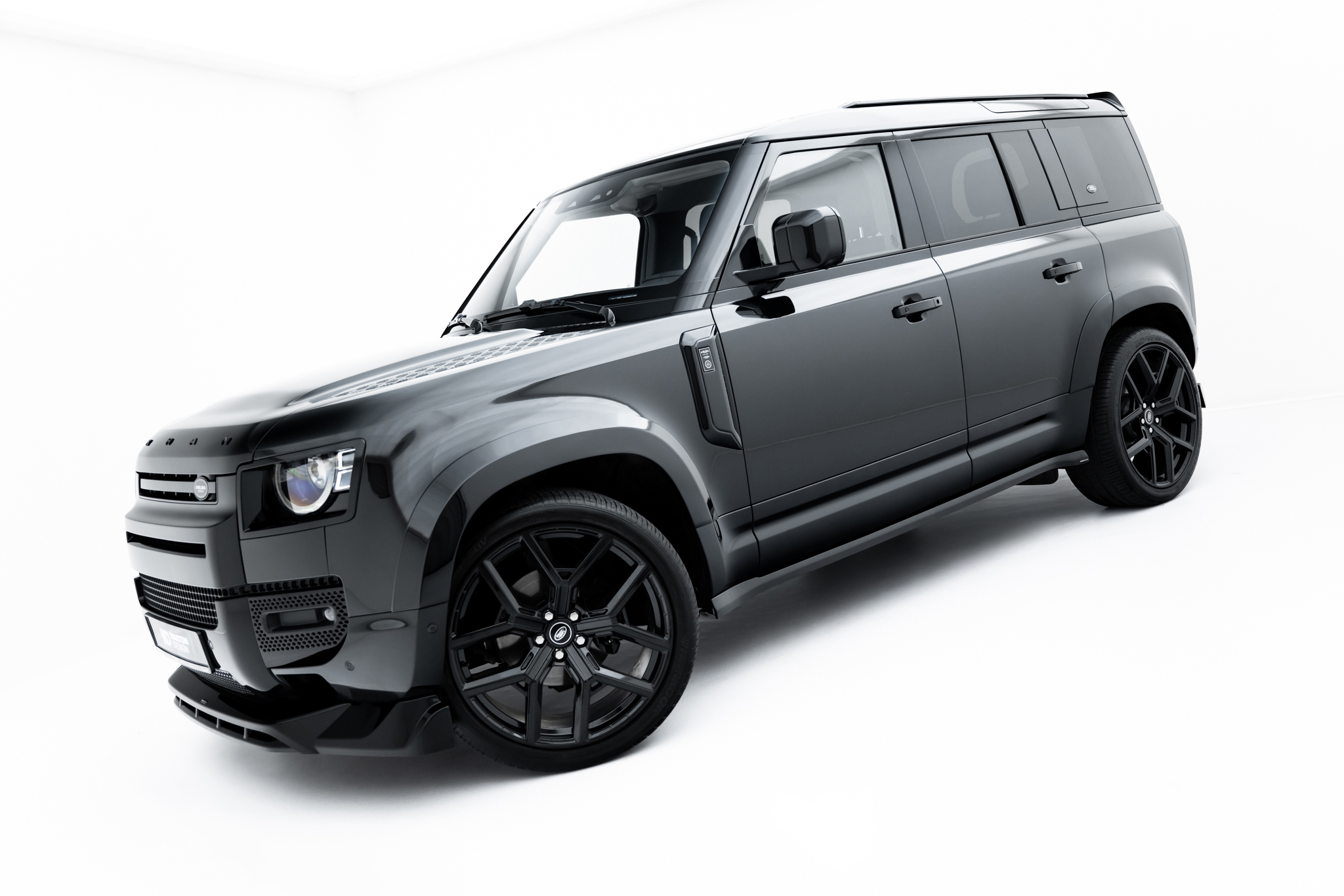Street+ Seitenschweller Leisten passend für Land Rover Defender 110 Mk4 schwarz Hochglanz