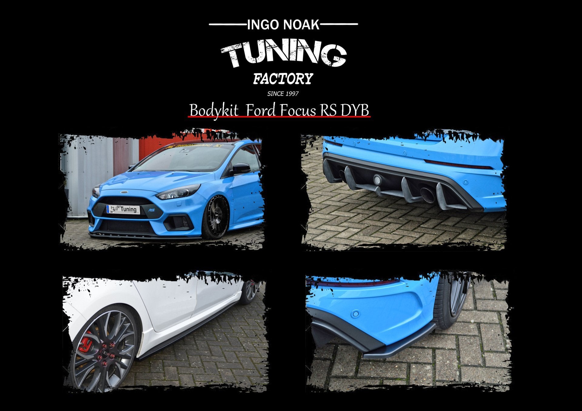 Bodykit für Ford Focus RS DYB-RS ab Bj. 2016 - aus ABS (Schwarz Matt)