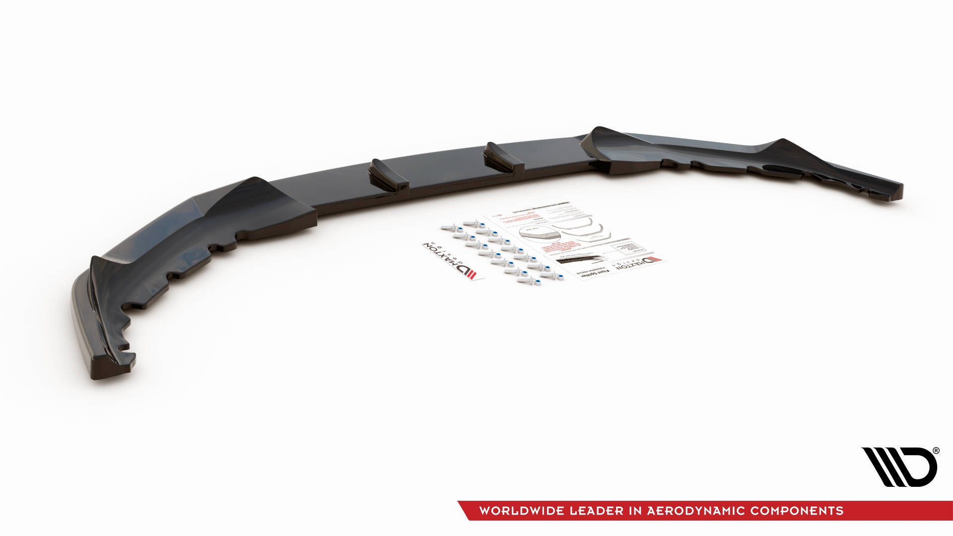 Street+ Spoilerlippe Front Ansatz V.1 passend für BMW 5er M-Paket / M550i / M550d Limousine / Touring G30 / G31 FL schwarz Hochglanz