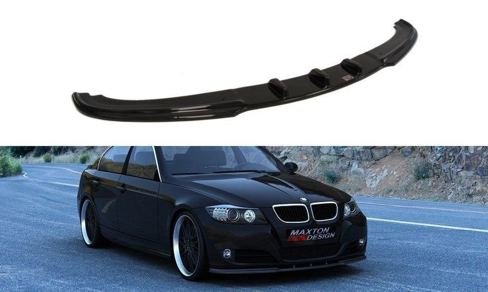 Street+ Spoilerlippe Front Ansatz V.1 passend für BMW 3er E90 / E91 FL schwarz Hochglanz