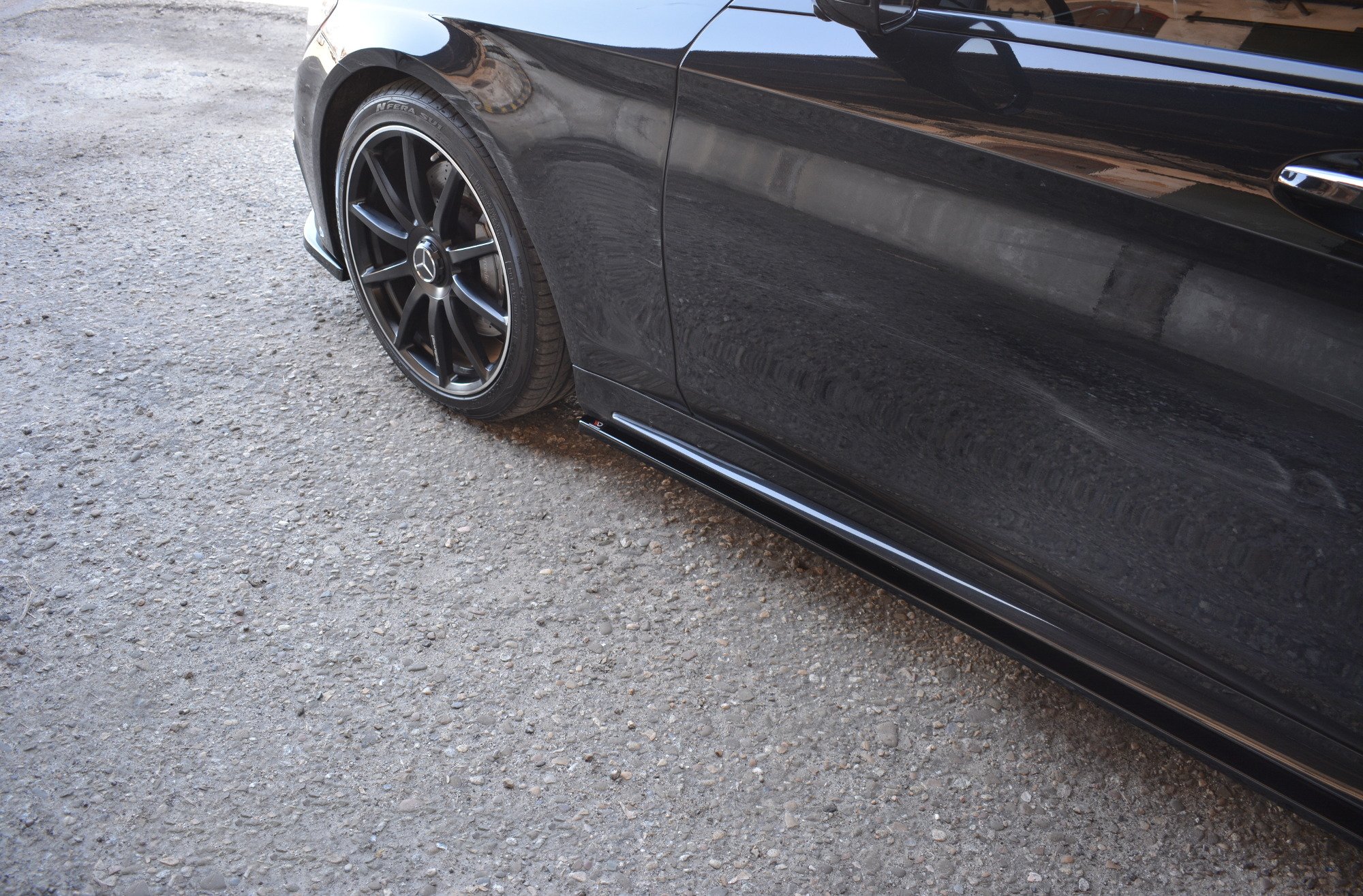 Seitenschweller Ansatz für Mercedes-Benz S AMG-Line W222 / W222 Facelift schwarz Hochglanz
