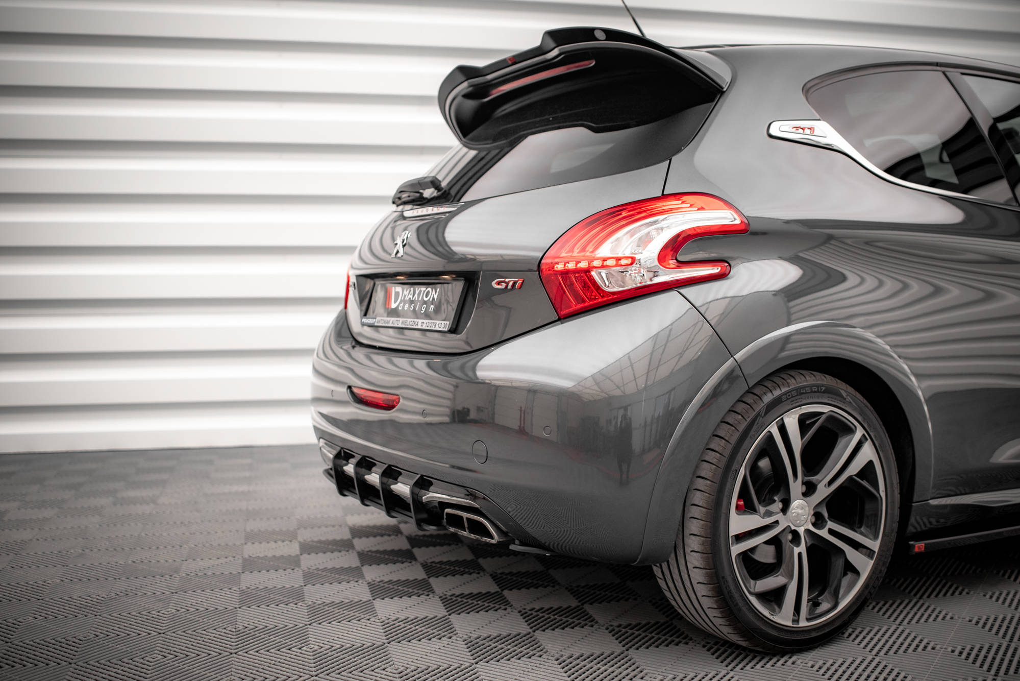 Street Pro Heckschürze Heck Ansatz Diffusor passend für Peugeot 208 GTi Mk1