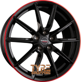 BORBET LX Black Glossy Rim Red Einteilig 19 Zoll