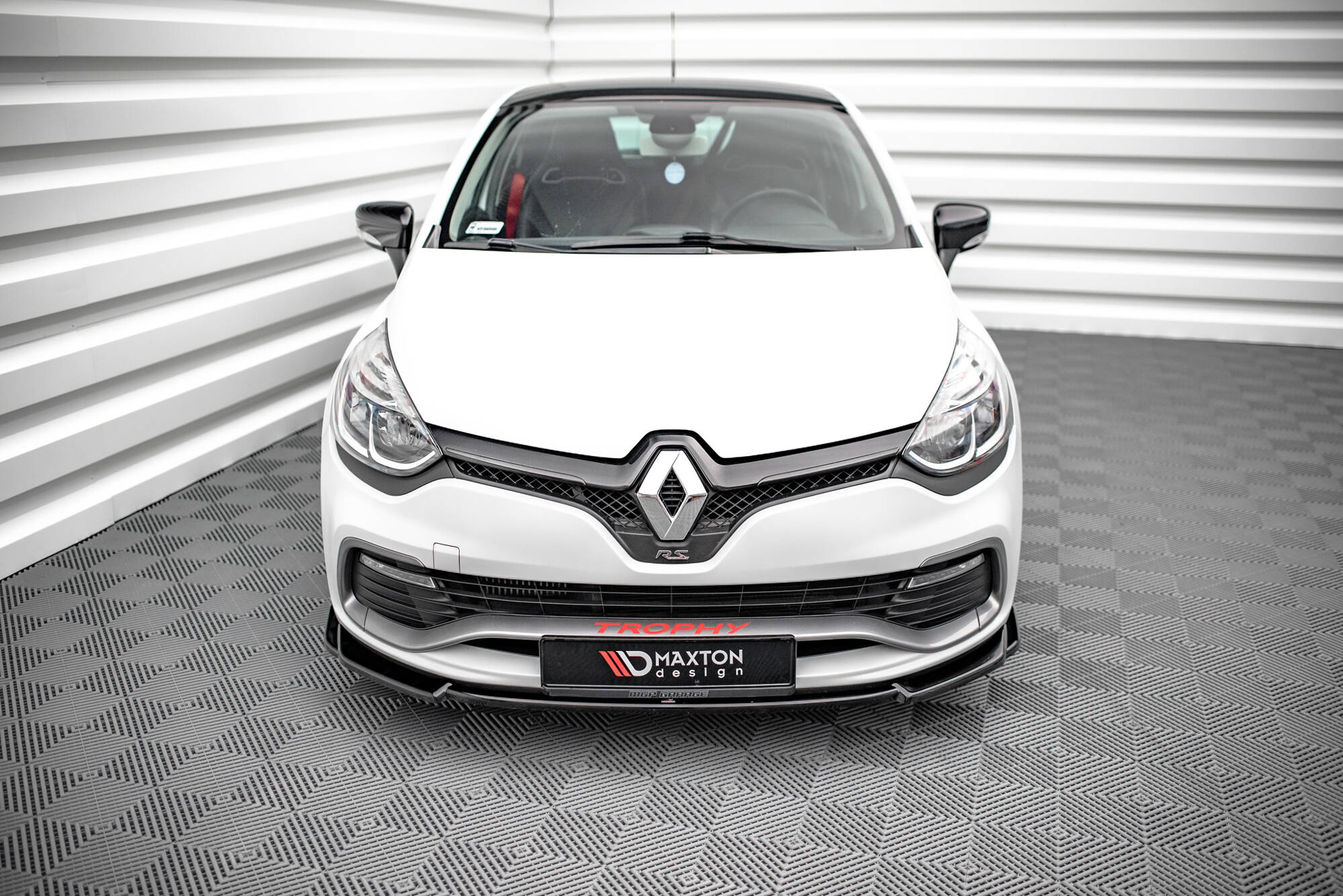 Street+ Spoilerlippe Front Ansatz V.2 passend für Renault Clio RS Mk4 schwarz Hochglanz