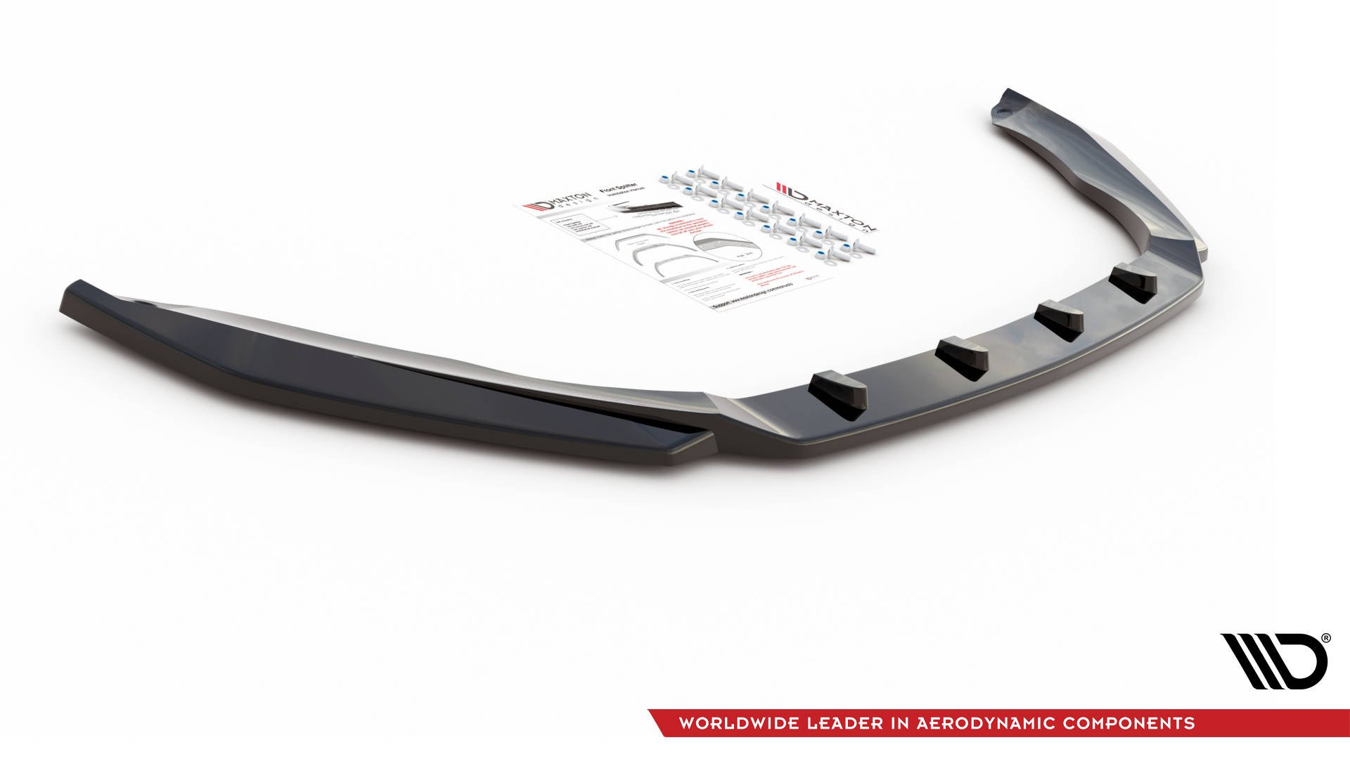 Street+ Spoilerlippe Front Ansatz V.4 passend für Skoda Octavia RS Mk3 schwarz Hochglanz