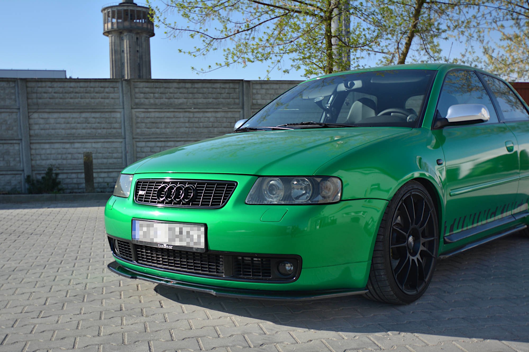 Street+ Spoilerlippe Front Ansatz passend für Audi S3 8L schwarz Hochglanz